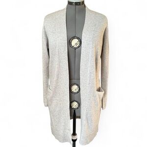 Theory 100% cashmere ribbed sleeve cardigan size M